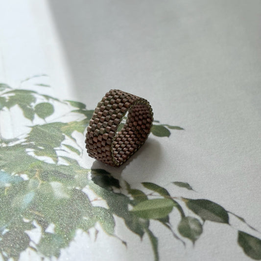 Inel Gold Metallic Matte- 6 rânduri, lățime 8 mm