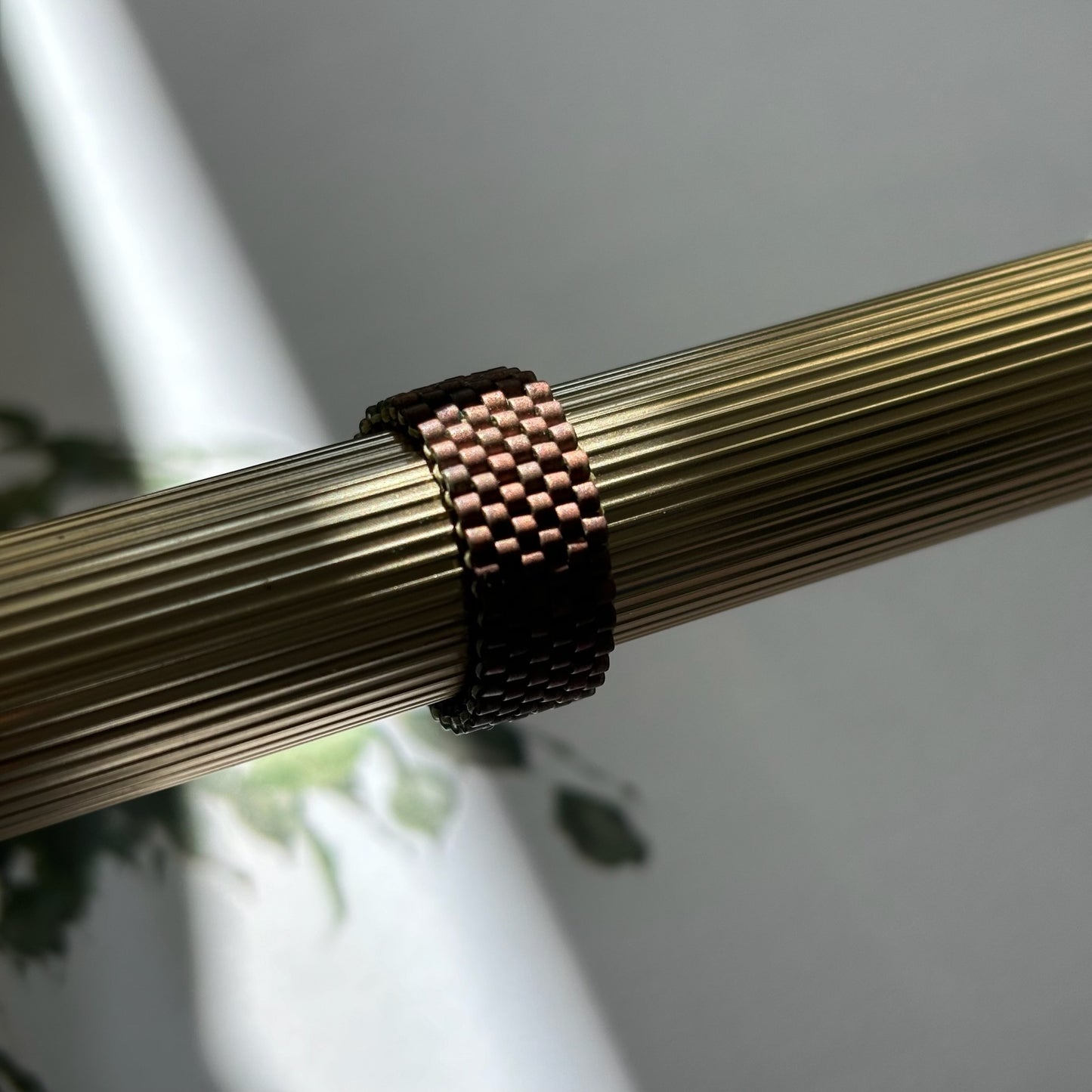 Inel Gold Metallic Matte- 6 rânduri, lățime 8 mm