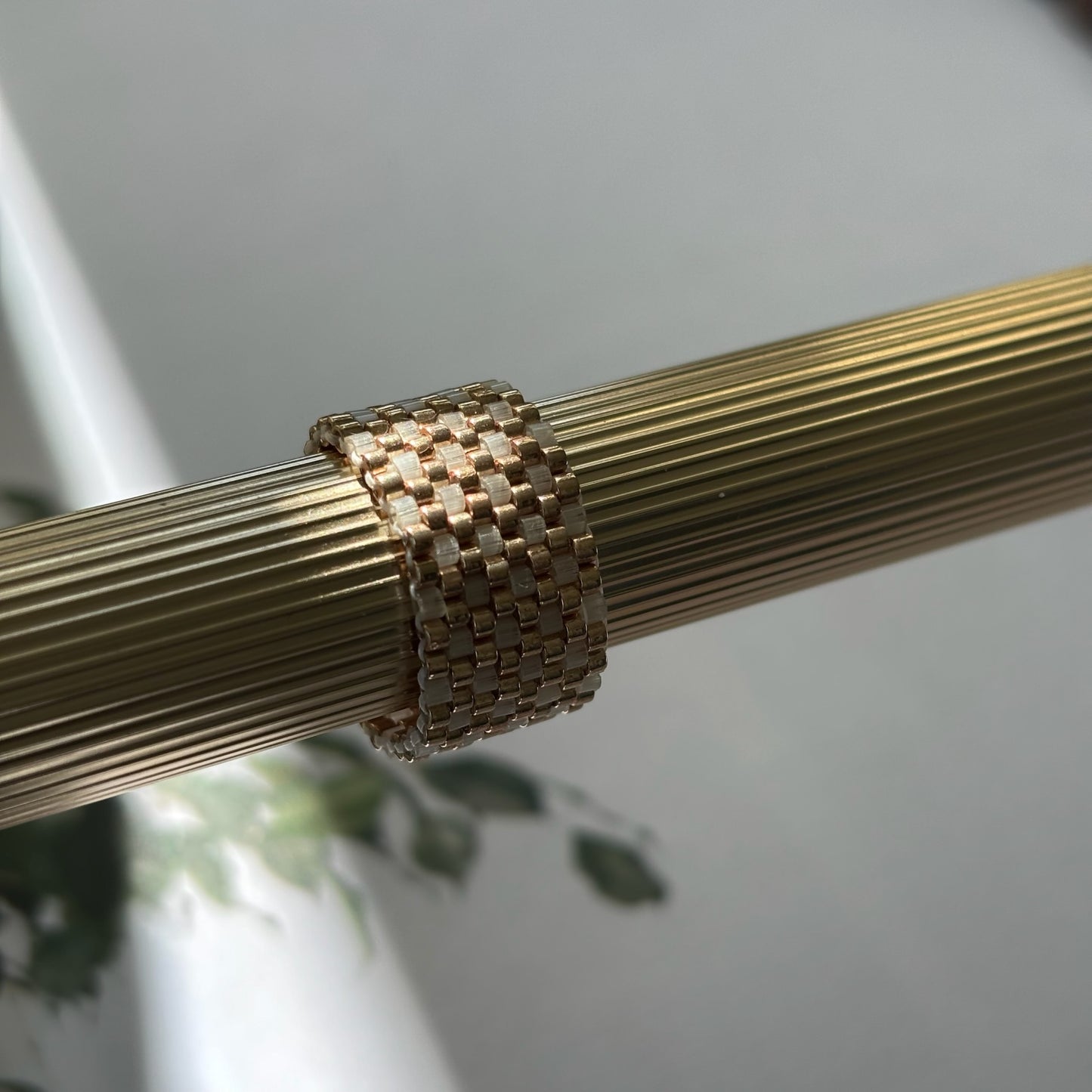 Inel Silk Satin and Gold - 8 rânduri, lățime 11 mm