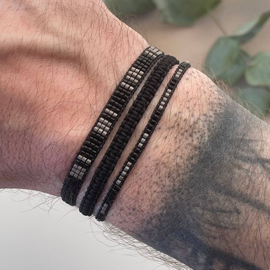 Set Brățări Unisex Ollie Gri